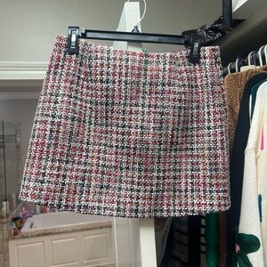 Steve Madden NWT Chic Tweed Mini Skirt - Red and Black